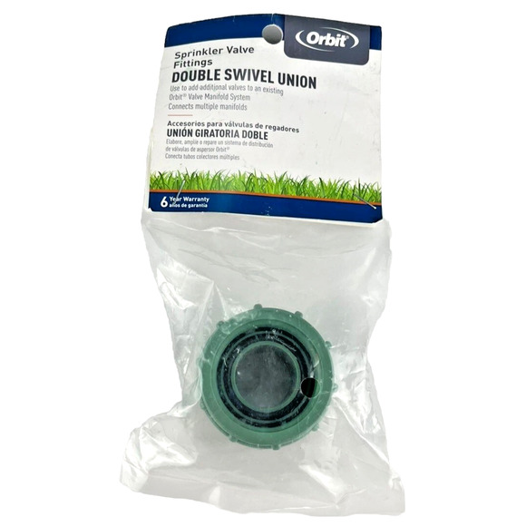 Orbit Accessories - Orbit 57184 Double Swivel Union Coupler Valve Heavy Duty Connector Adapter Green